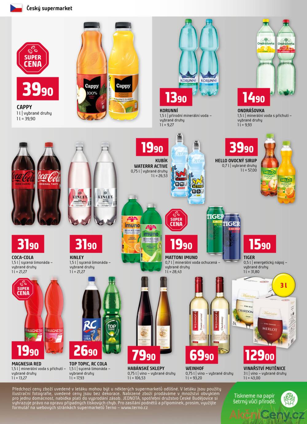 Terno České Budějovice, Třeboň, Trhové sviny, Bechyně, Týn nad Vltavou, Hradec Králové, Borovany, Olomouc od 21.1. do 27.1.2026