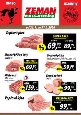 ZEMAN maso-uzeniny : 2 letáky