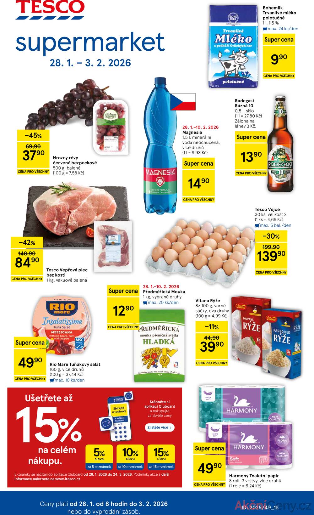Leták Tesco - Tesco supermarkety od 28.1. do 3.2.2026 - strana 1