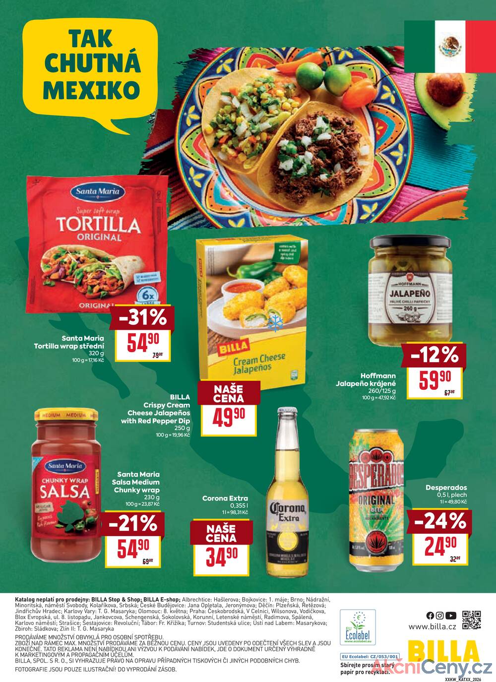 BILLA katalog Chutě světa od 21.1. do 10.2.2026