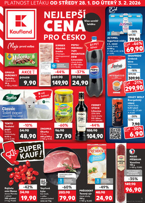 Leták Kaufland 28.1. - 3.2. - Kaufland - Praha 8 (Libeň)