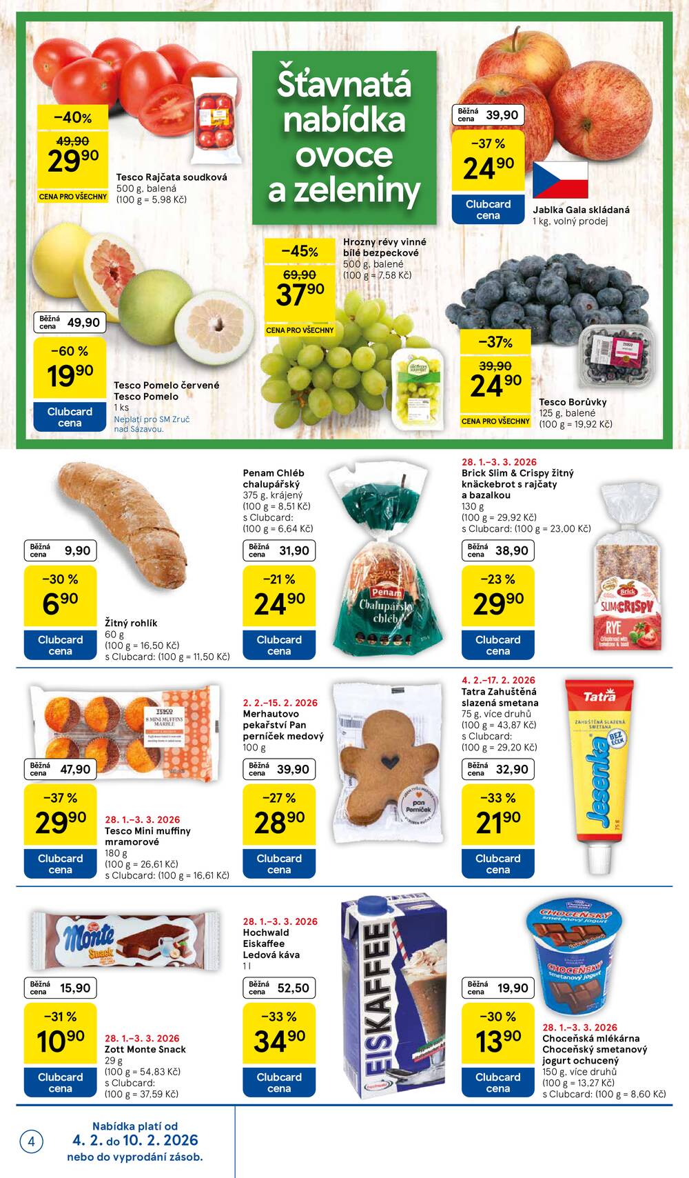 Tesco supermarkety od 4.2. do 10.2.2026