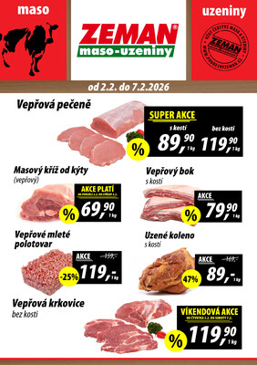 ZEMAN maso-uzeniny : 2 letáky