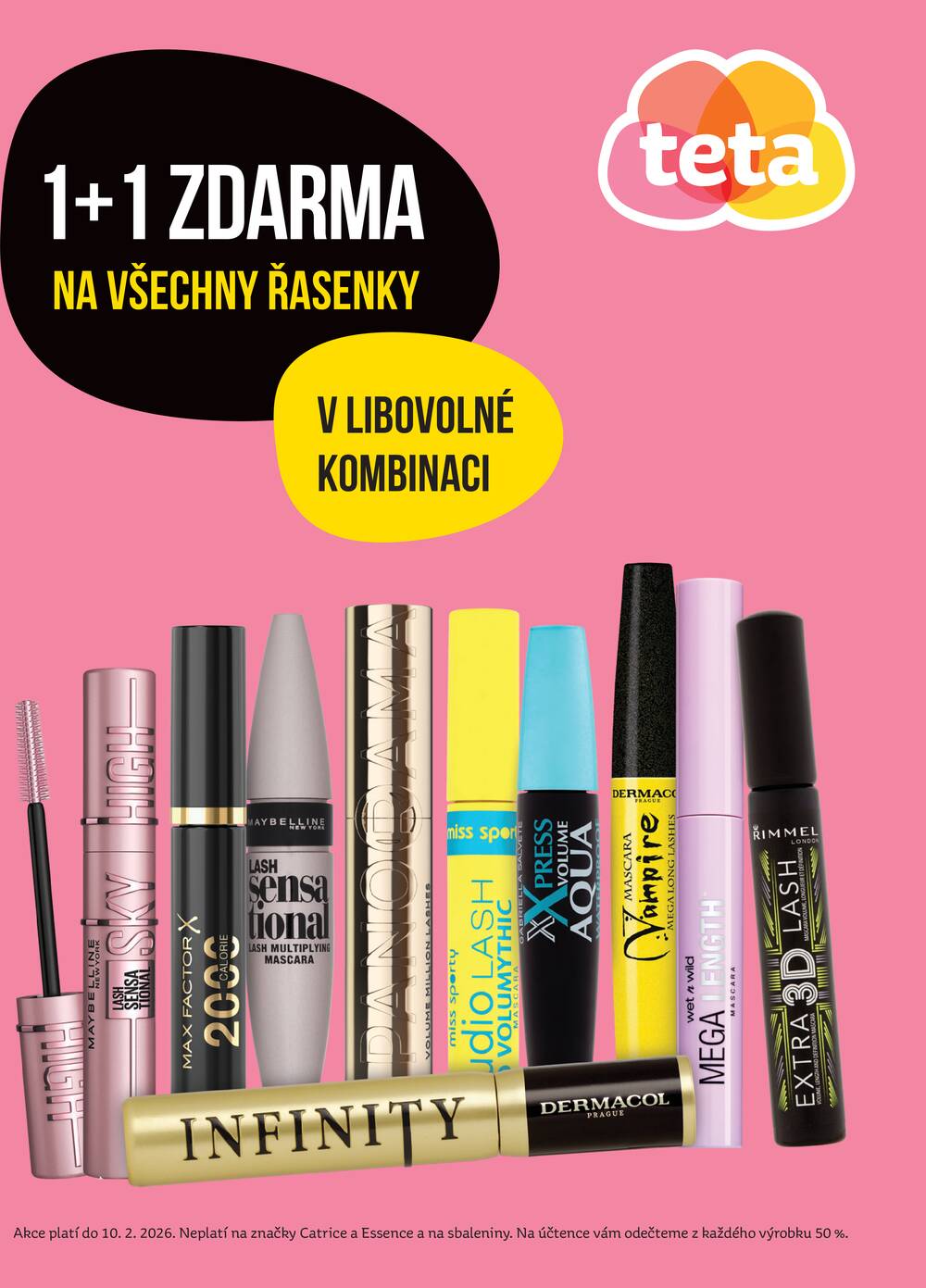 Teta drogerie řasenky od 29.1. do 10.2.2026