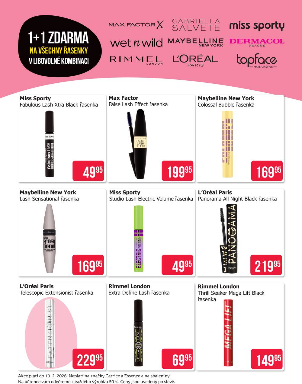 Teta drogerie řasenky od 29.1. do 10.2.2026