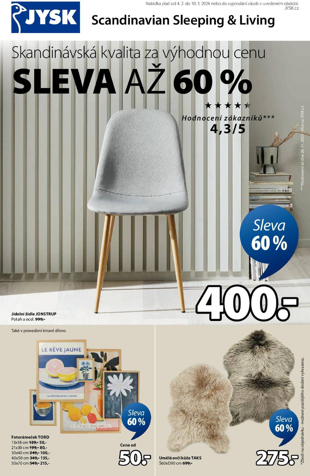 Leták Jysk - Jysk od 4.2. do 10.3.2026 - strana 1