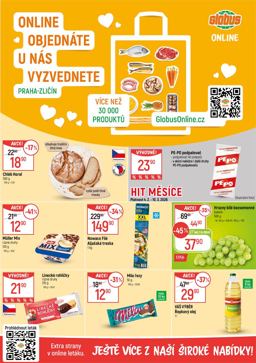 Leták Globus - Akční leták Globus 4.2. - 10.2.2026 - Globus Praha - Zličín - strana 2