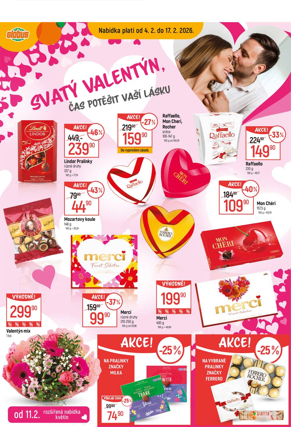Akční leták Globus 4.2. - 10.2.2026 - Globus Praha - Zličín