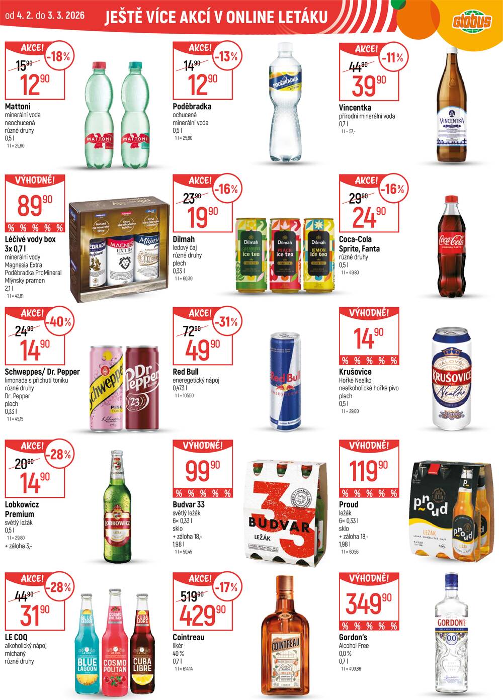 Akční leták Globus 4.2. - 10.2.2026 - Globus Praha - Zličín