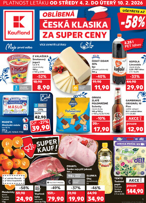 Leták Kaufland 4.2. - 10.2. - Kaufland - Chomutov - centrum