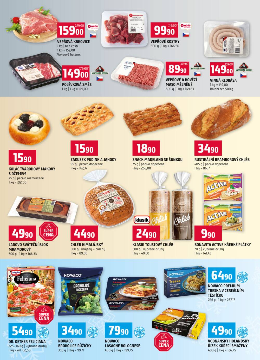 Terno České Budějovice, Hradec Králové, Olomouc, Bechyně, Třeboň, Trhové sviny, Bechyně, Týn nad Vltavou, Borovany od 11.2. do 17.2.2026