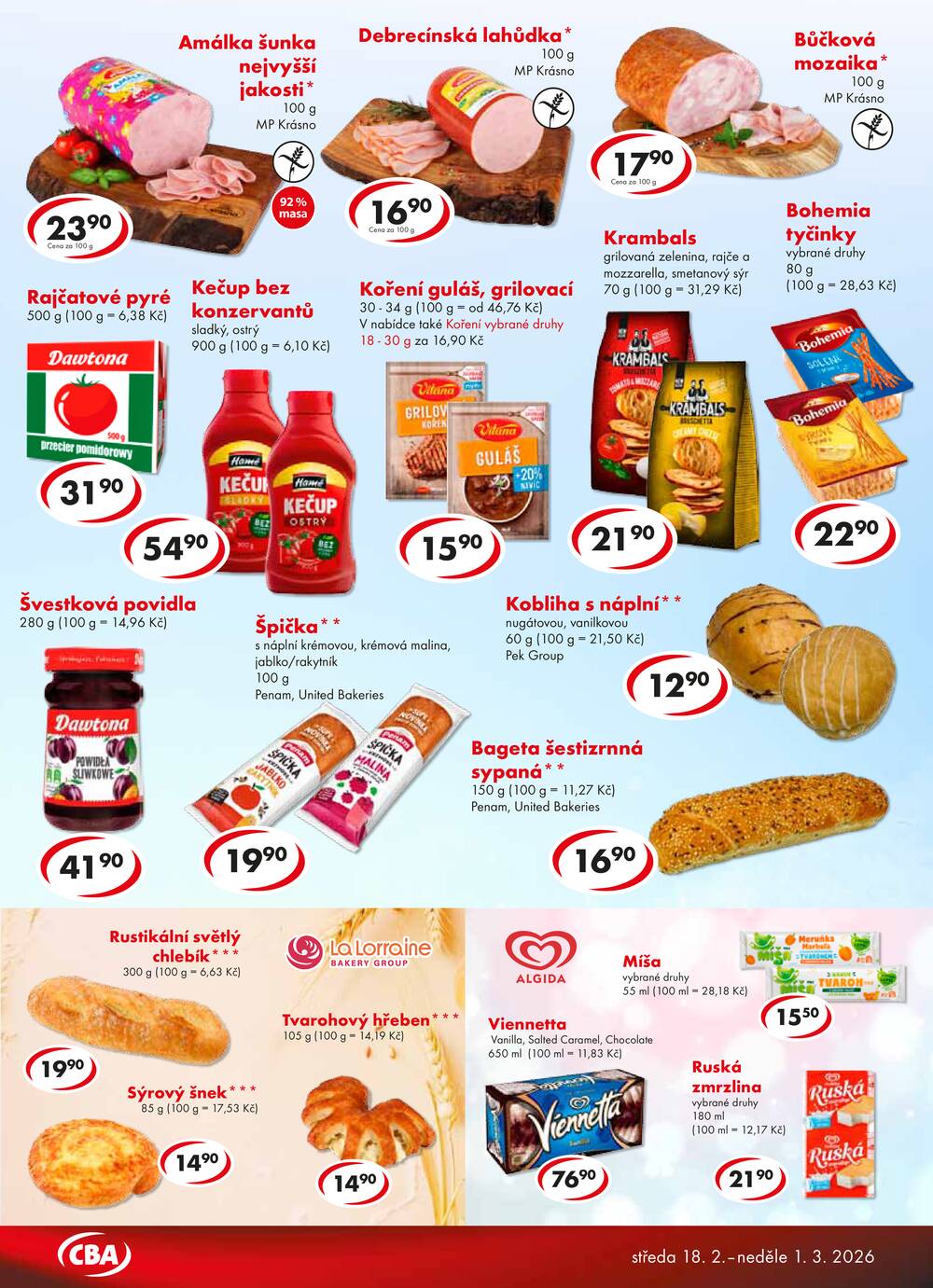 Leták CBA - CBA potraviny od 18.2. do 1.3.2026 - strana 3 Leták CBA - CBA potraviny od 18.2. do 1.3.2026 - strana 3