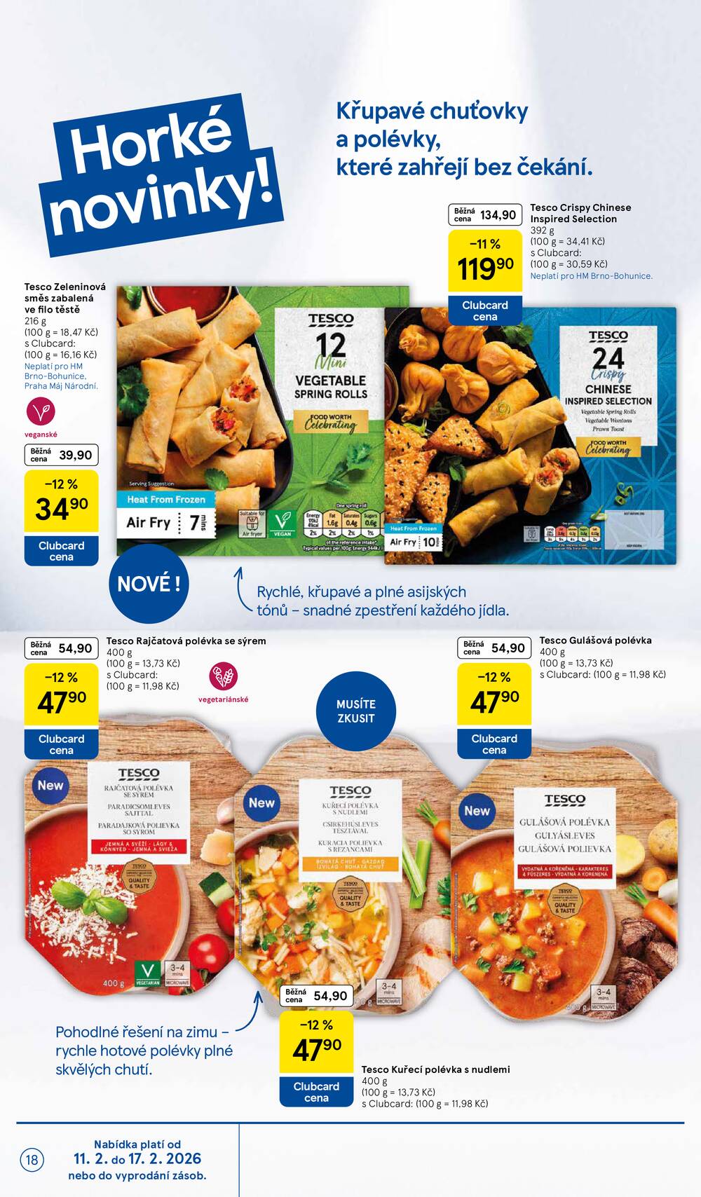 Tesco malé hypermarkety od 11.2. do 17.2.2026