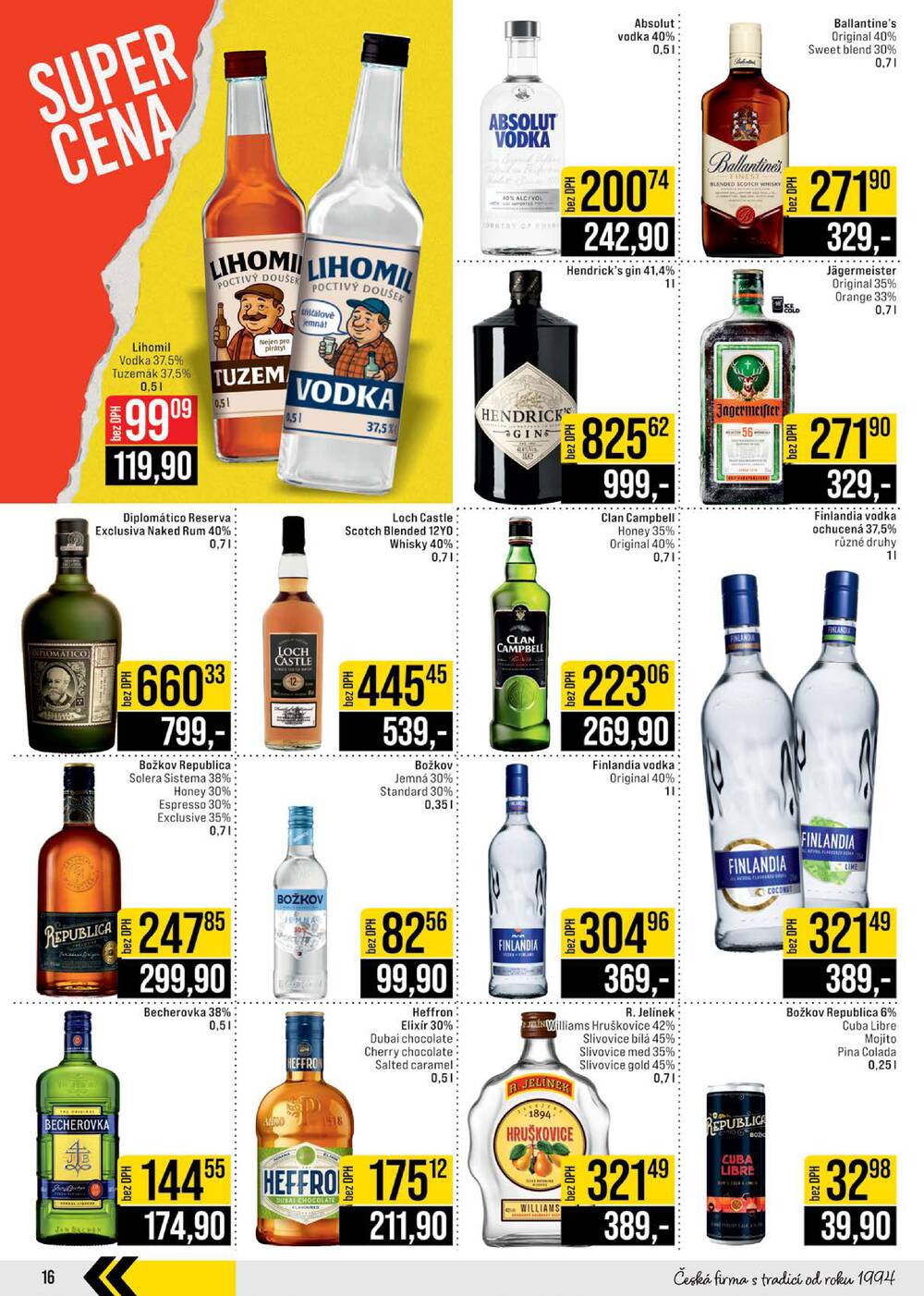 JIP Cash & Carry Brno, Praha, Ostrava, Jilemnice, Pardubice, Ostrava, Karlovy Vary, Olomouc a Zlín od 11.2. do 17.2.2026