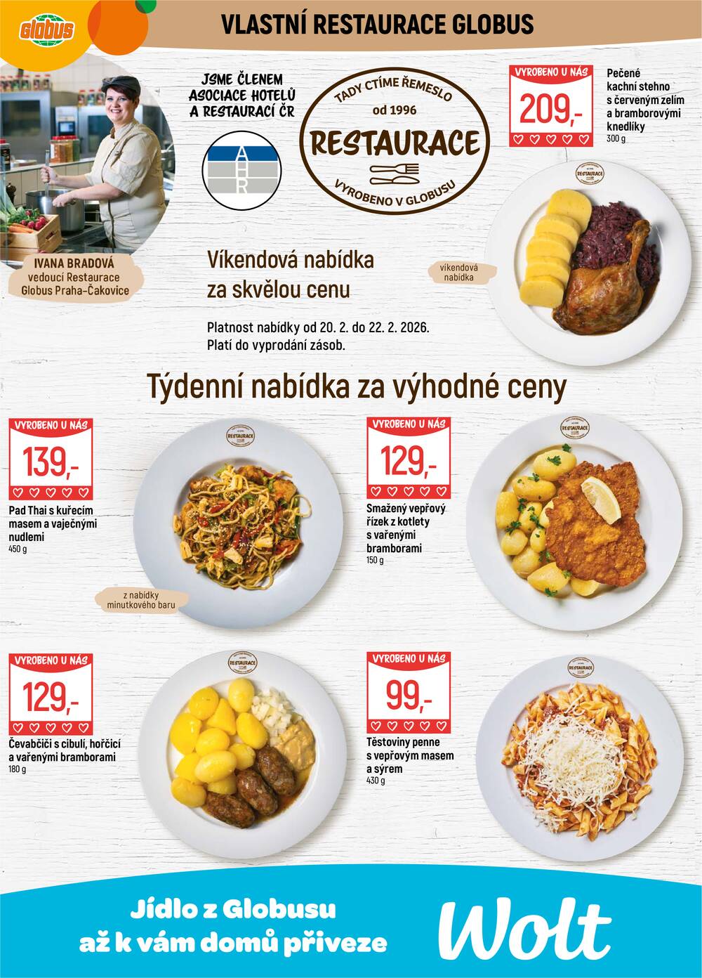 Akční leták Globus 18.2. - 24.2.2026 - Globus Praha - Čakovice