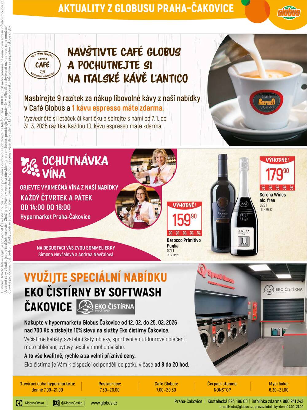 Akční leták Globus 18.2. - 24.2.2026 - Globus Praha - Čakovice
