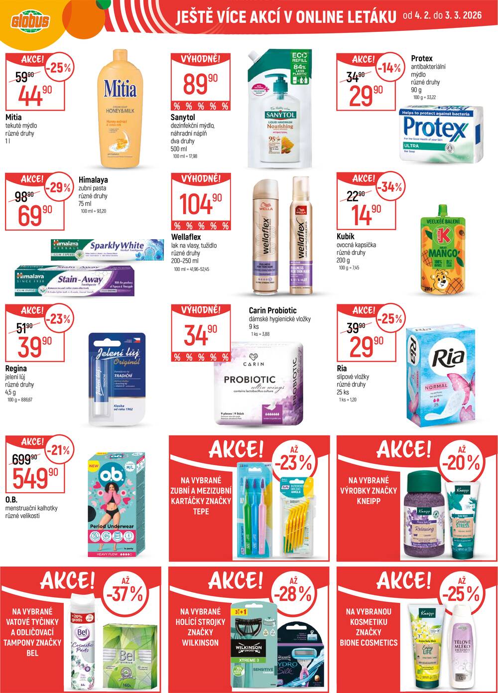 Akční leták Globus 18.2. - 24.2.2026 - Globus Praha - Čakovice