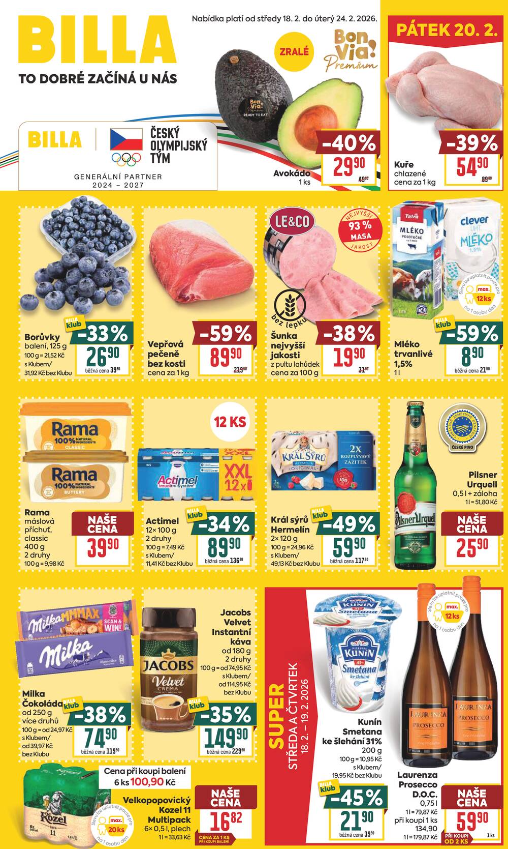 BILLA malý leták od 18.2. do 24.2.2026
