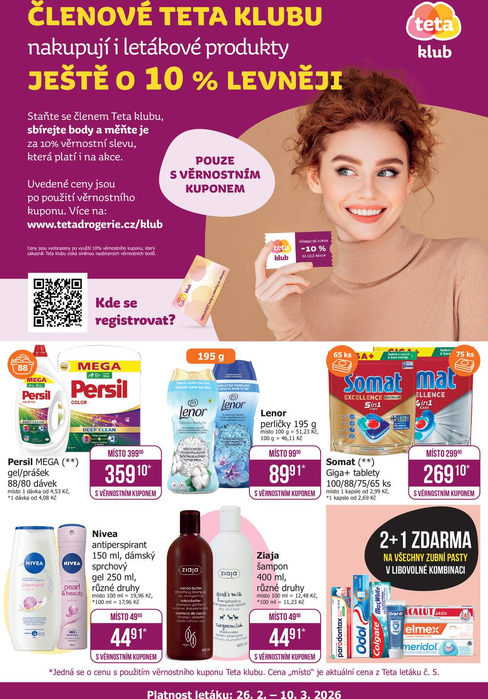 Leták Teta drogerie - Teta drogerie Teta klub od 26.2. do 10.3.2026 - strana 1
