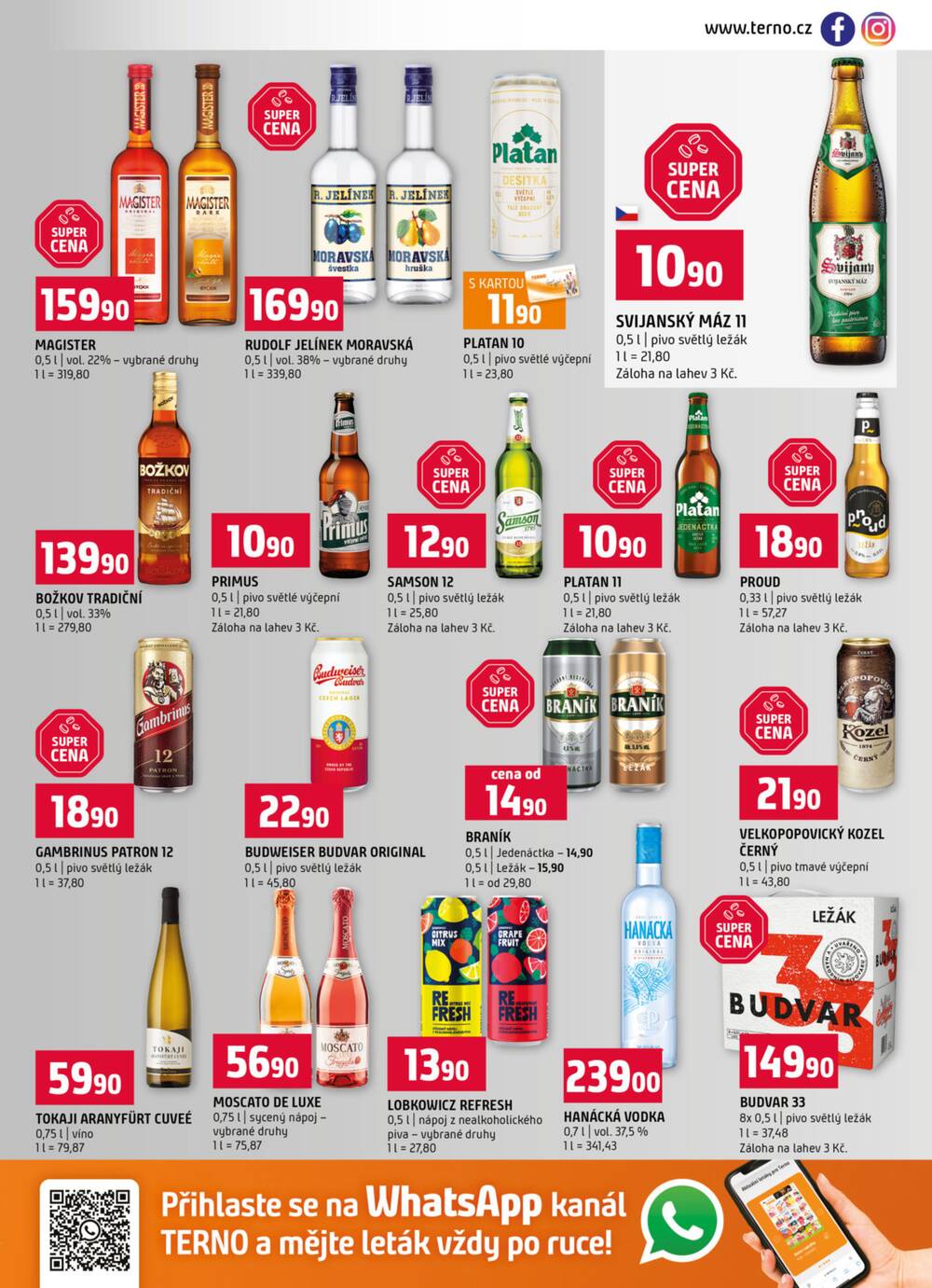 Terno Třeboň, Týn n. Vlt., Bechyně, České Budějovice, Hradec Králové, Olomouc, Borovany od 25.2. do 3.3.2026