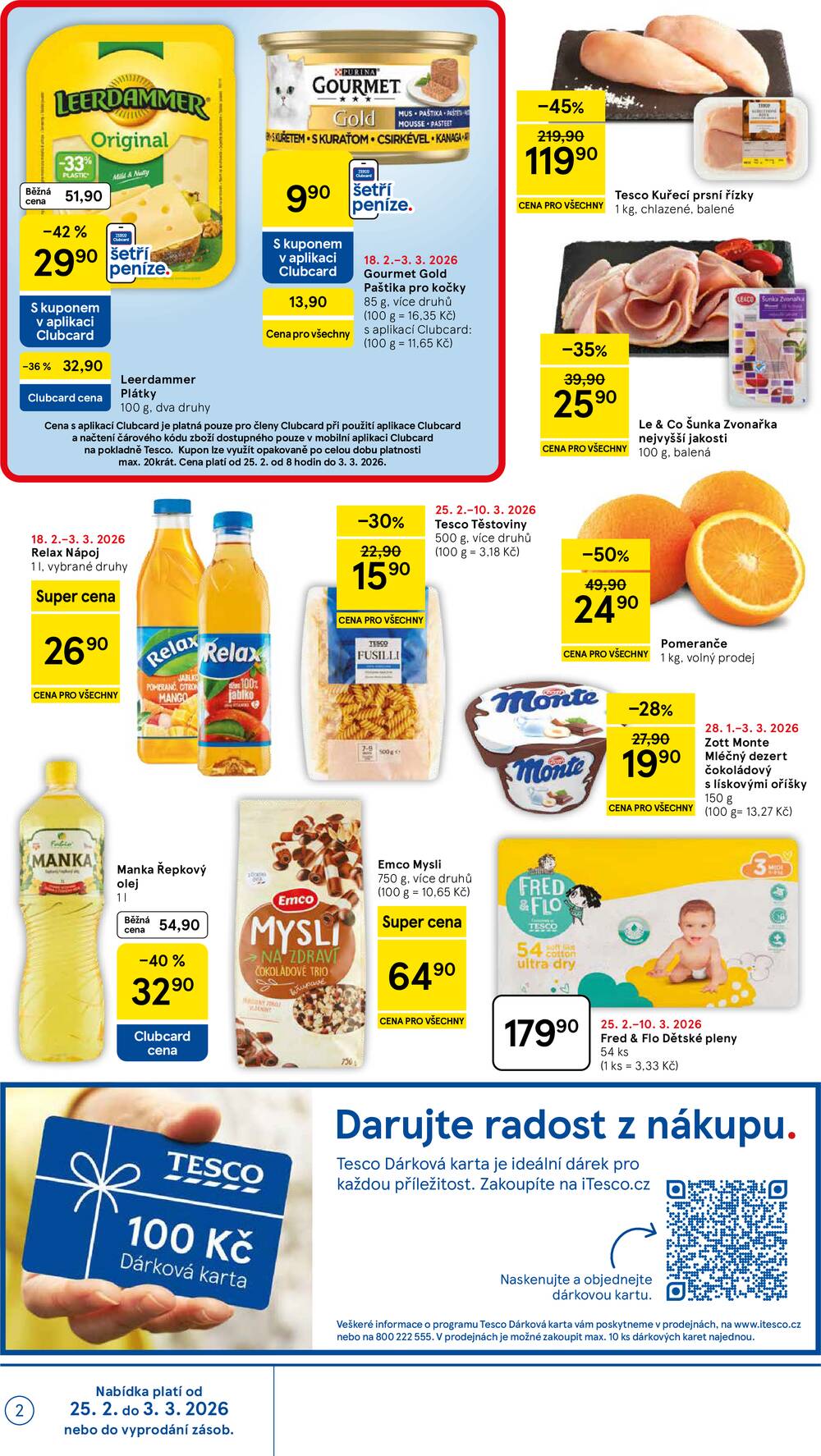 Tesco supermarkety od 25.2. do 3.3.2026