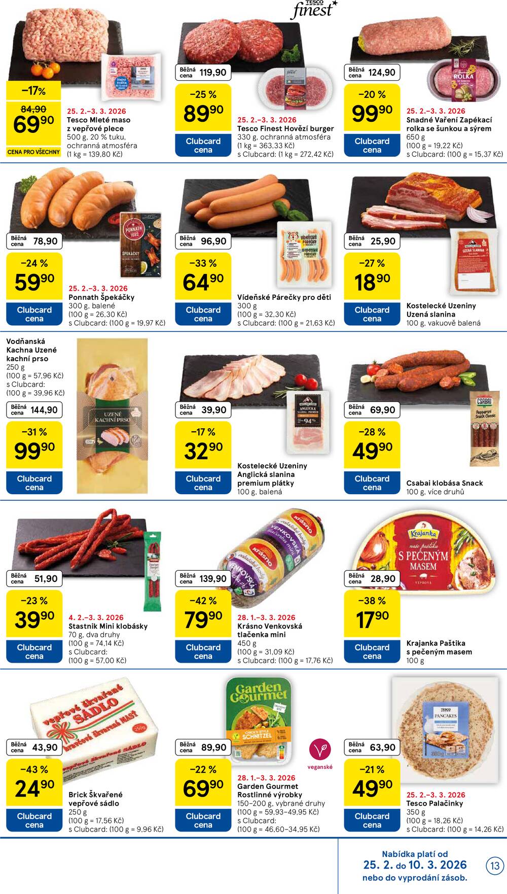 Tesco malé hypermarkety od 25.2. do 3.3.2026