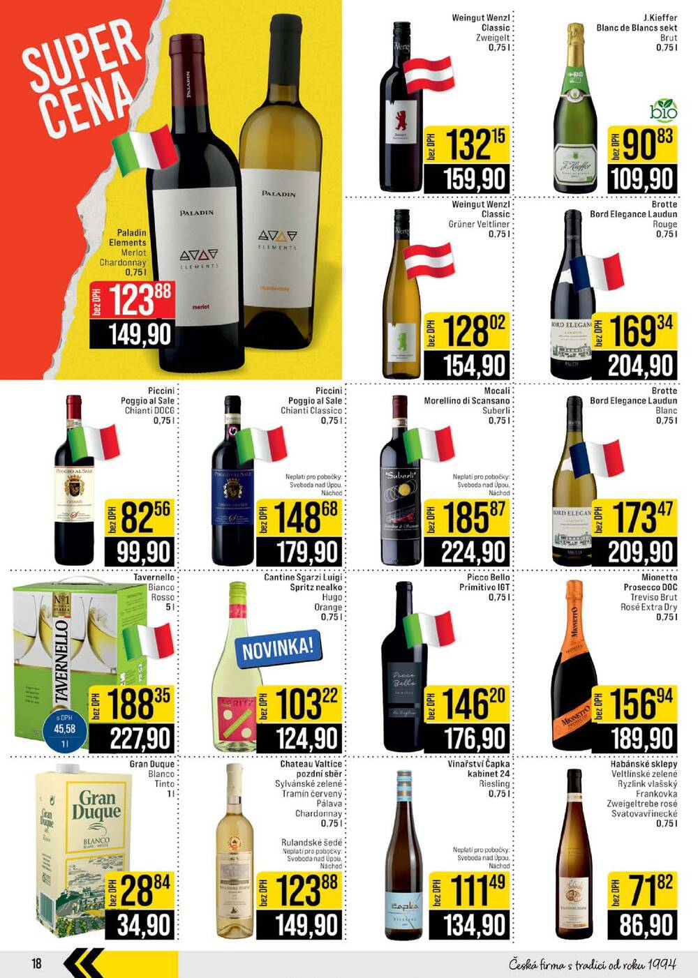 JIP Cash & Carry České Budějovice, Most, Náchod, Polička, Sušice a Svoboda nad Úpou od 25.2. do 3.3.2026