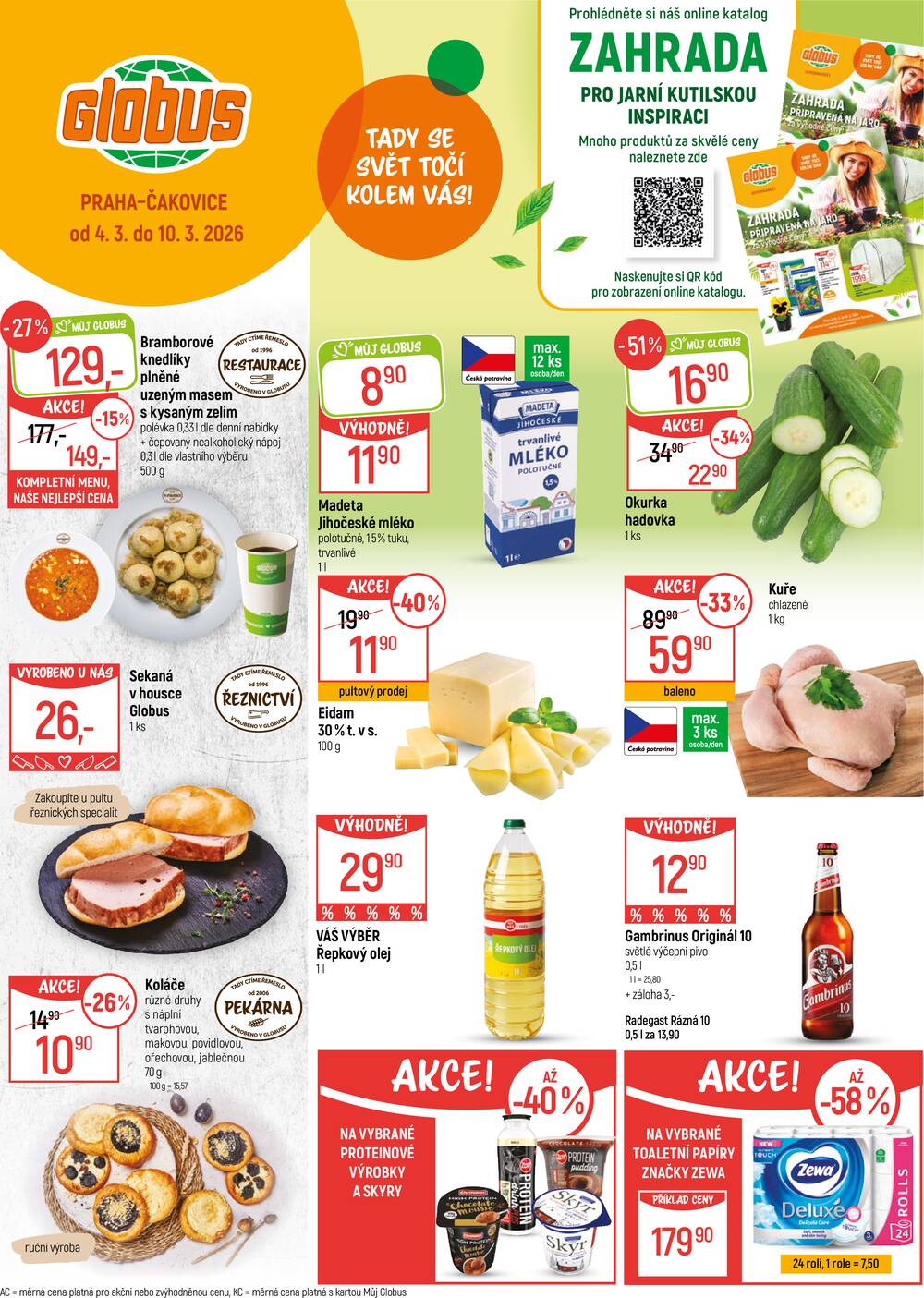 Leták Globus - Akční leták Globus 4.3. - 10.3.2026 - Globus Praha - Čakovice - strana 1 Leták Globus - Akční leták Globus 4.3. - 10.3.2026 - Globus Praha - Čakovice - strana 1
