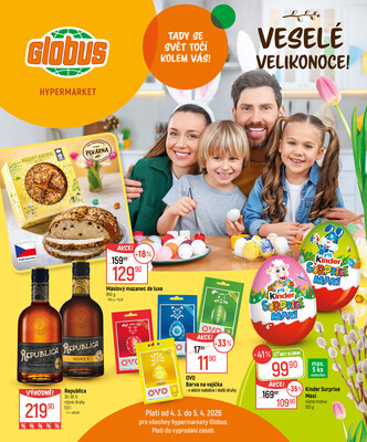 Leták Akční leták Globus 4.3. - 5.4.2026 - Globus Praha - Zličín