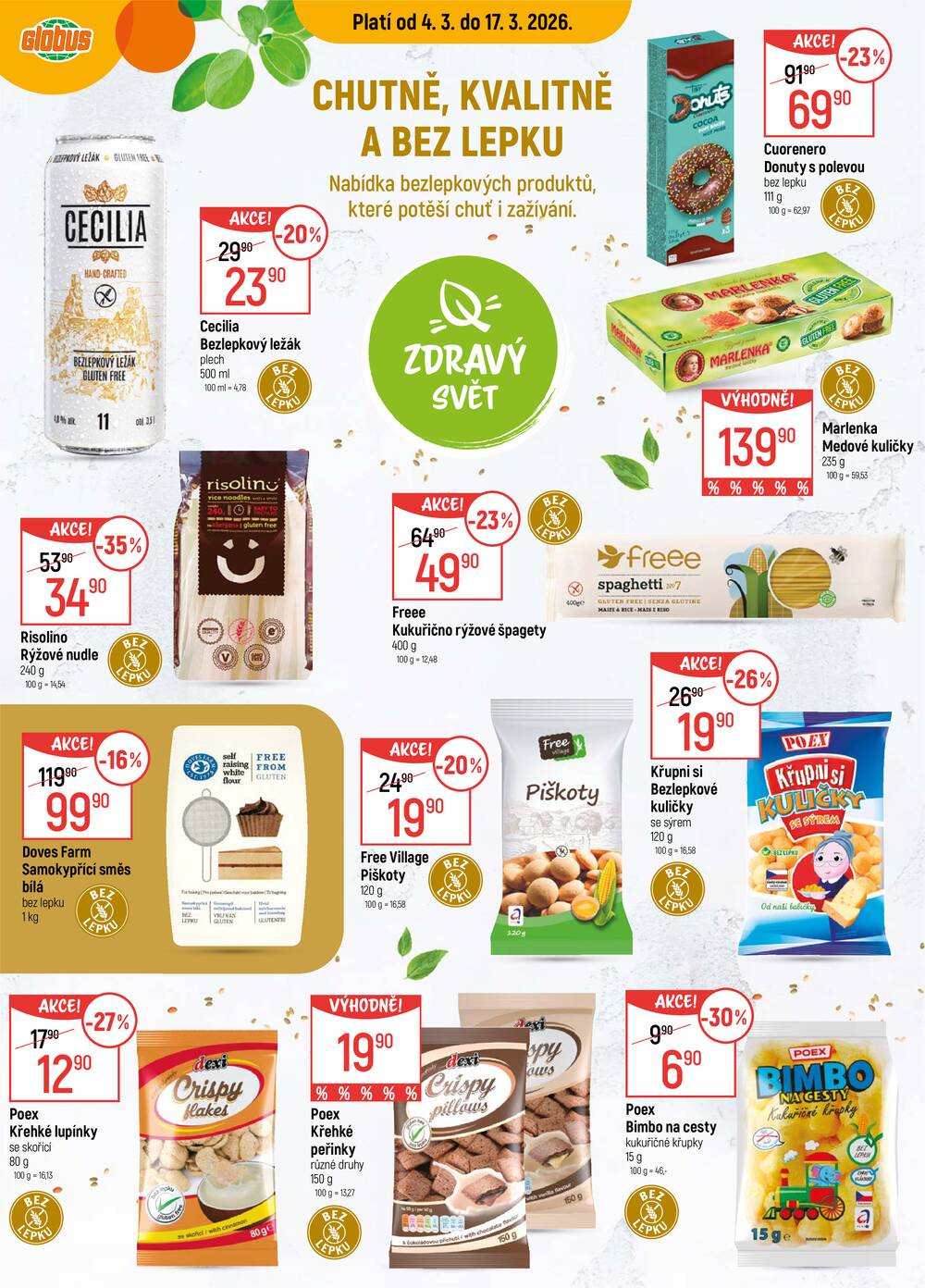 Akční leták Globus 4.3. - 10.3.2026 - Globus Praha - Zličín