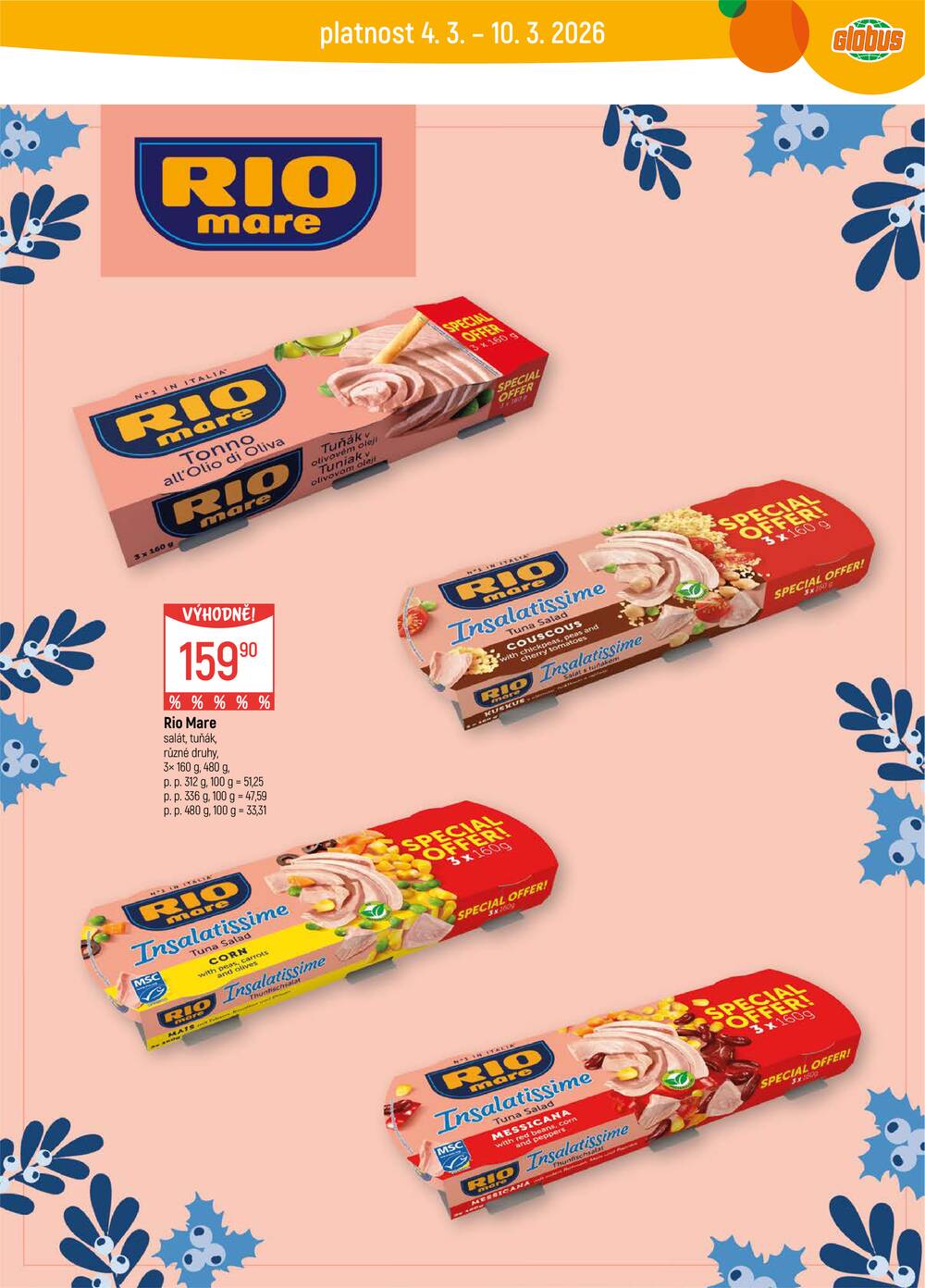 Akční leták Globus 4.3. - 10.3.2026 - Globus České Budějovice