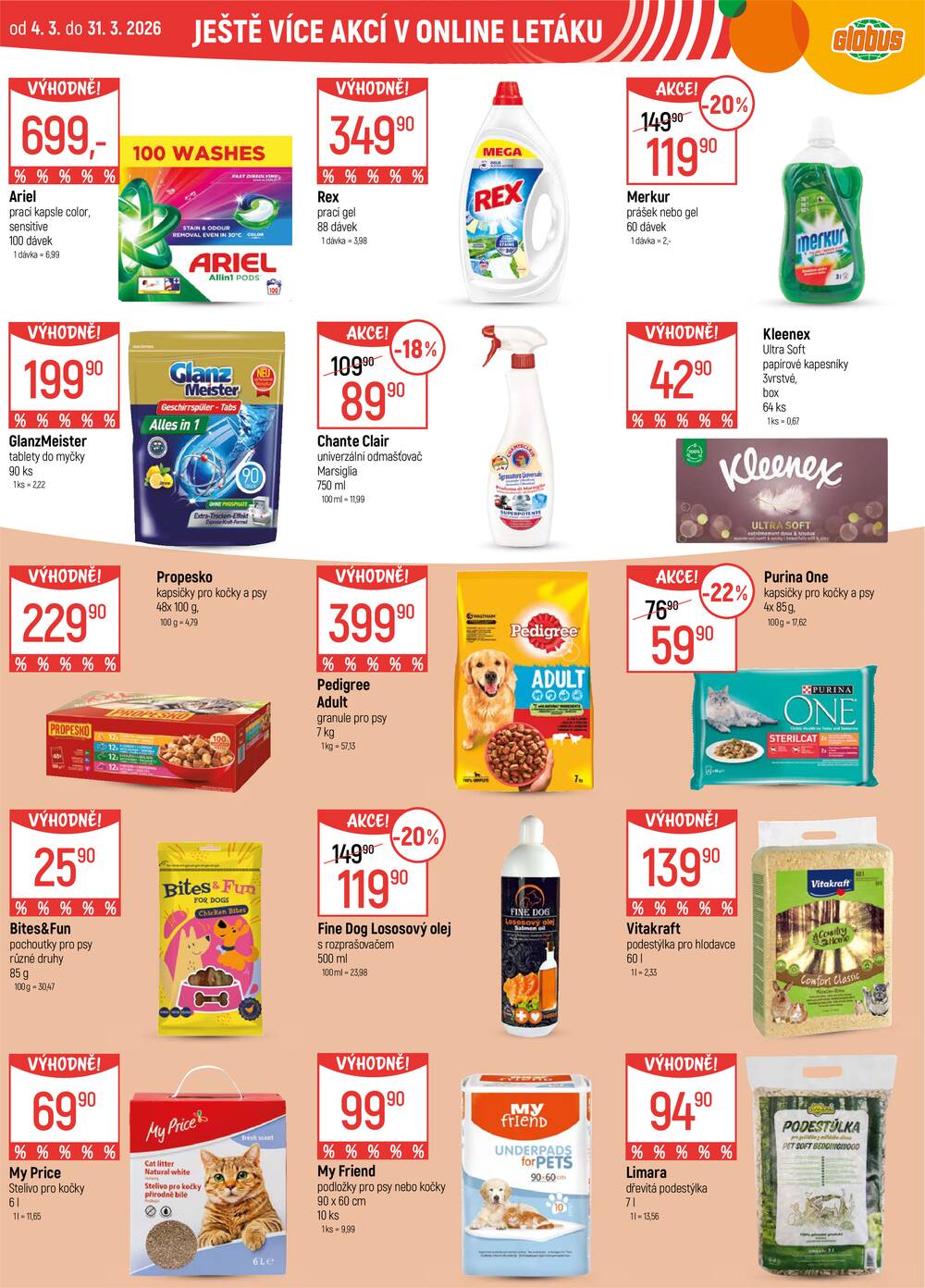 Akční leták Globus 4.3. - 10.3.2026 - Globus Olomouc