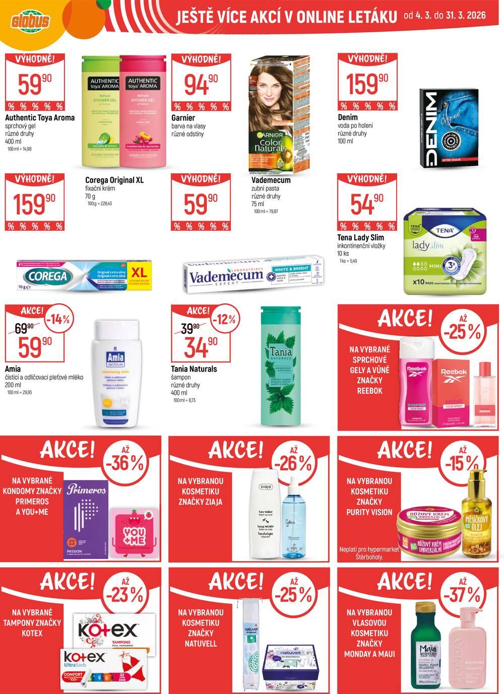 Akční leták Globus 4.3. - 10.3.2026 - Globus Brno Ivanovice