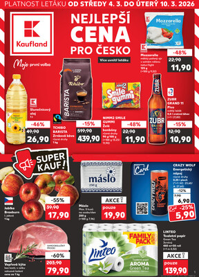 Leták Kaufland 4.3. - 10.3. - Kaufland - Zábřeh na Moravě