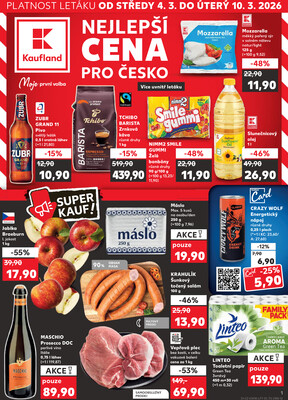 Leták Kaufland 4.3. - 10.3. - Kaufland - Plzeň - Košutka
