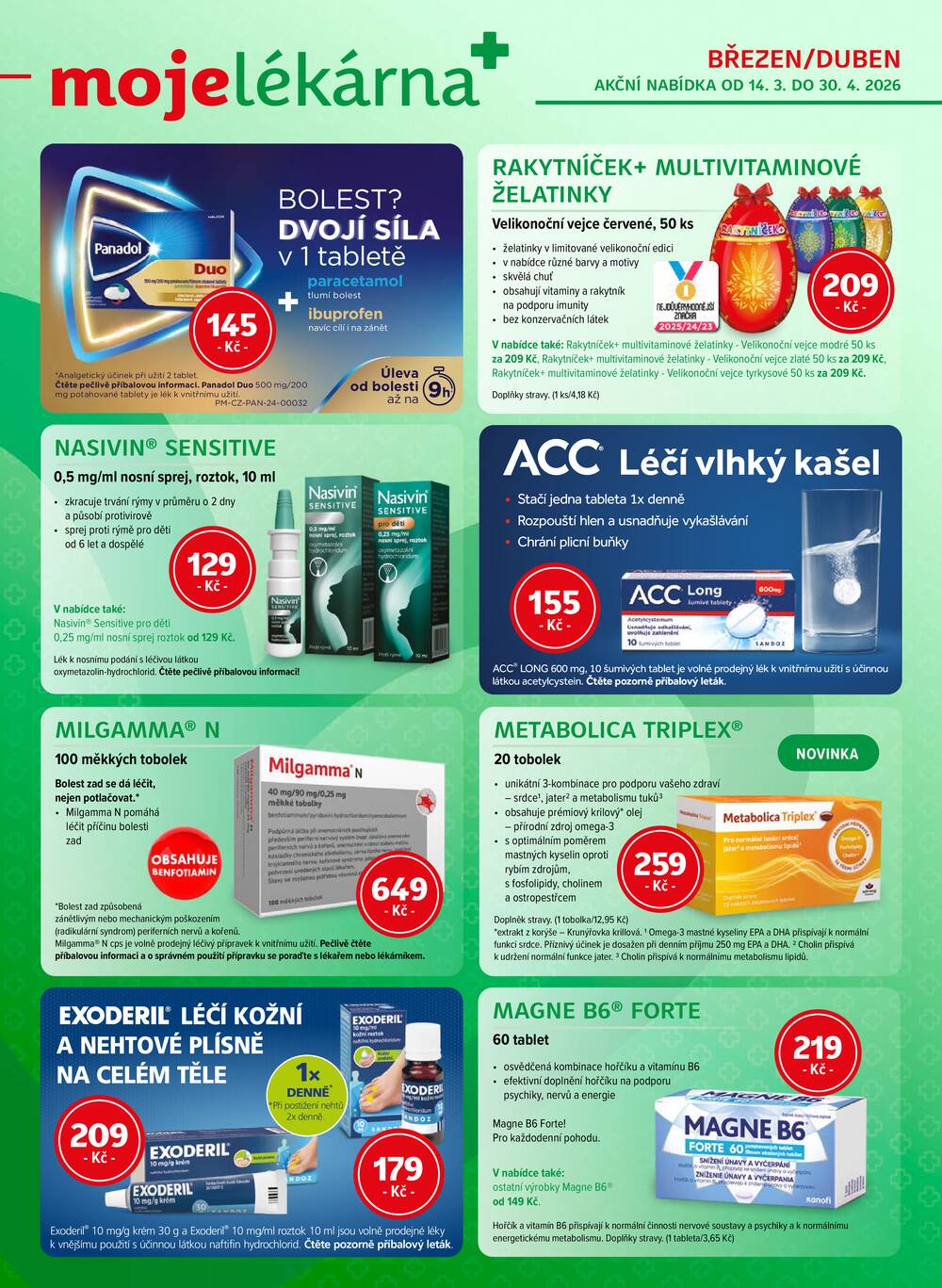 Leták mojelekarna.cz - mojelekarna.cz od 14.3. do 30.4.2026 - strana 1
