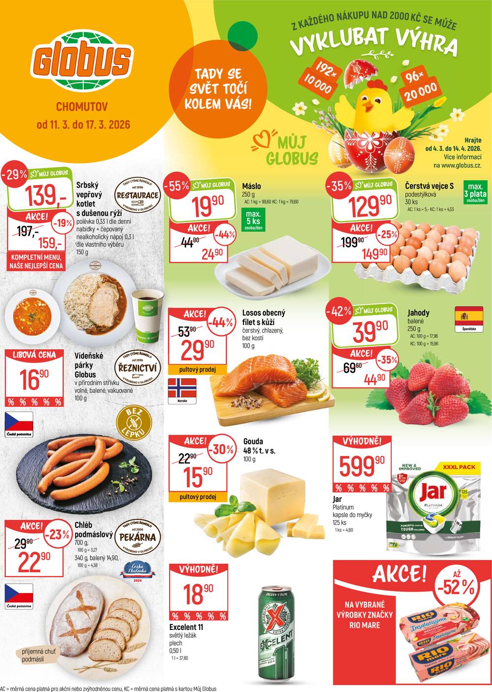Leták Globus - Akční leták Globus 11.3. - 17.3.2026 - Globus Chomutov - strana 1 Leták Globus - Akční leták Globus 11.3. - 17.3.2026 - Globus Chomutov - strana 1