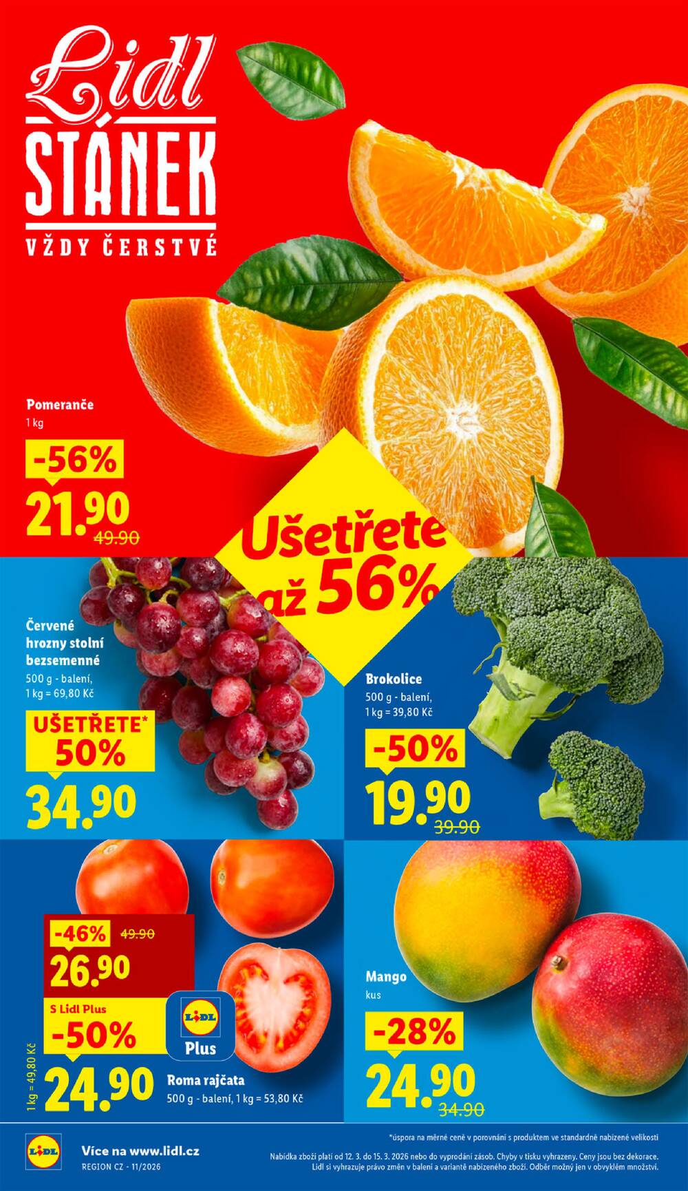 Lidl Čtvrtek od 12.3. do 15.3.2026