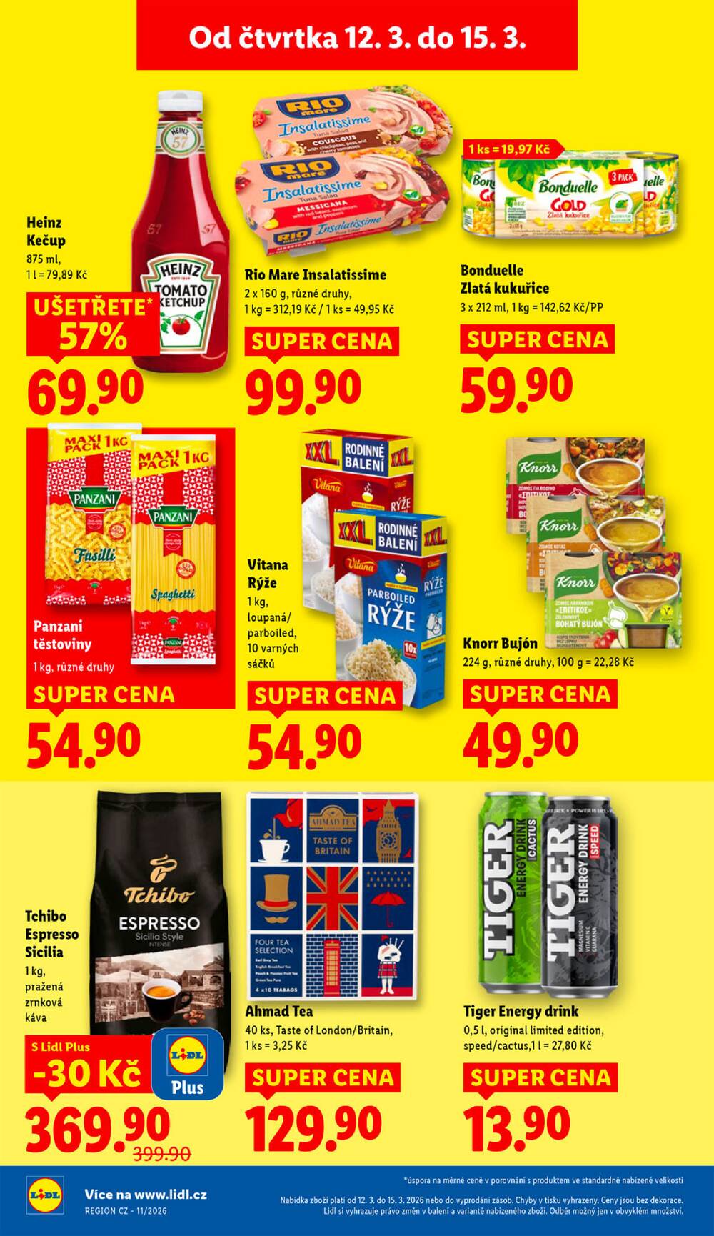 Lidl Čtvrtek od 12.3. do 15.3.2026