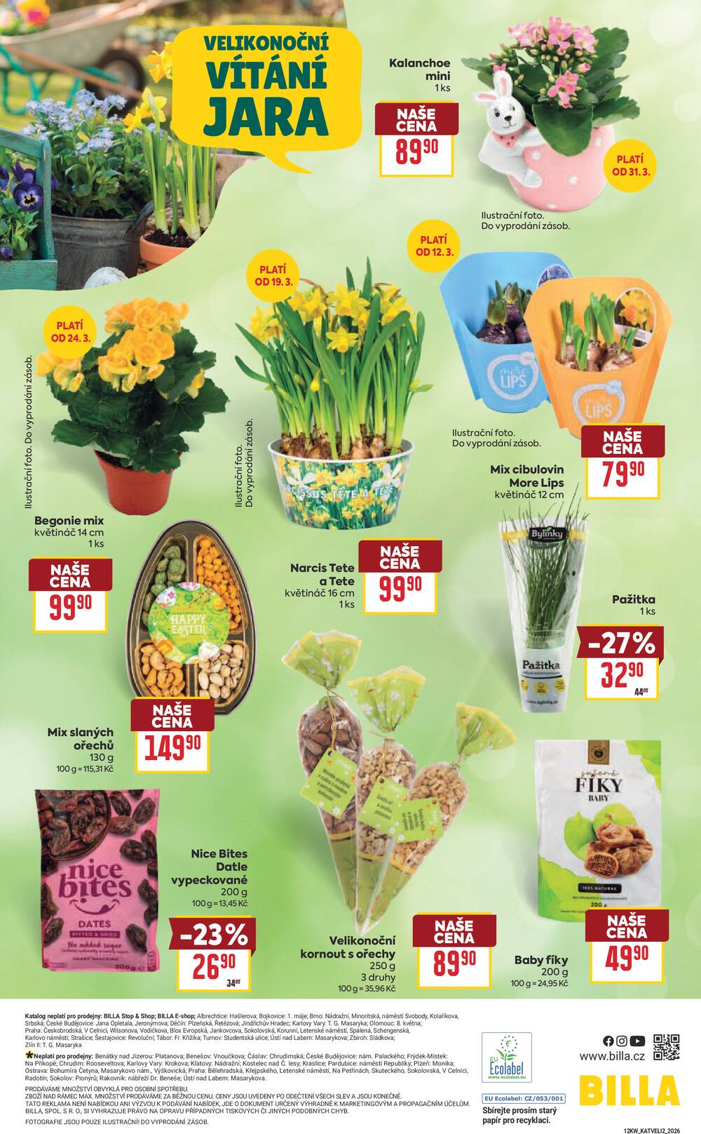 BILLA Velikonoce od 18.3. do 6.4.2026