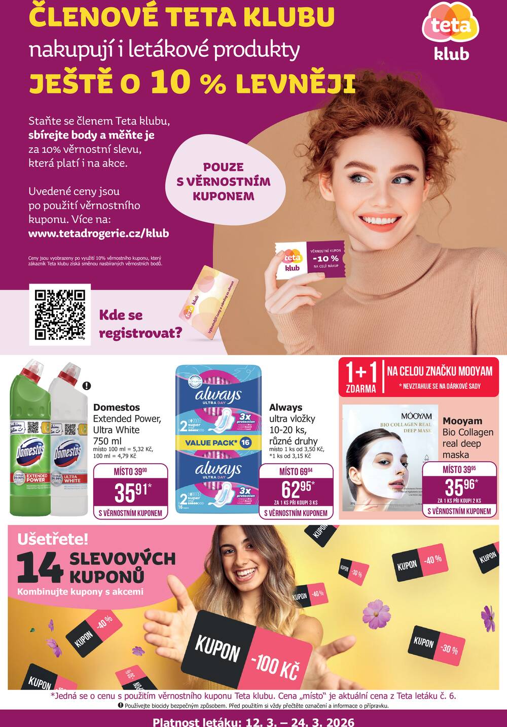 Leták Teta drogerie - Teta drogerie Teta klub od 12.3. do 24.3.2026 - strana 1