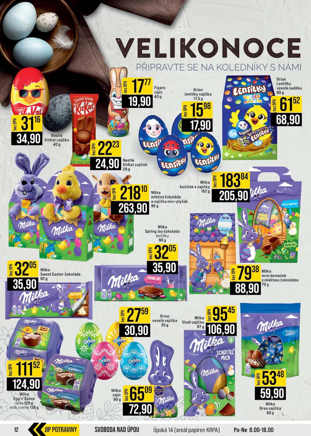 JIP Cash & Carry Brno, Praha, Ostrava, Jilemnice, Pardubice, Ostrava, Karlovy Vary, Olomouc a Zlín od 11.3. do 17.3.2026