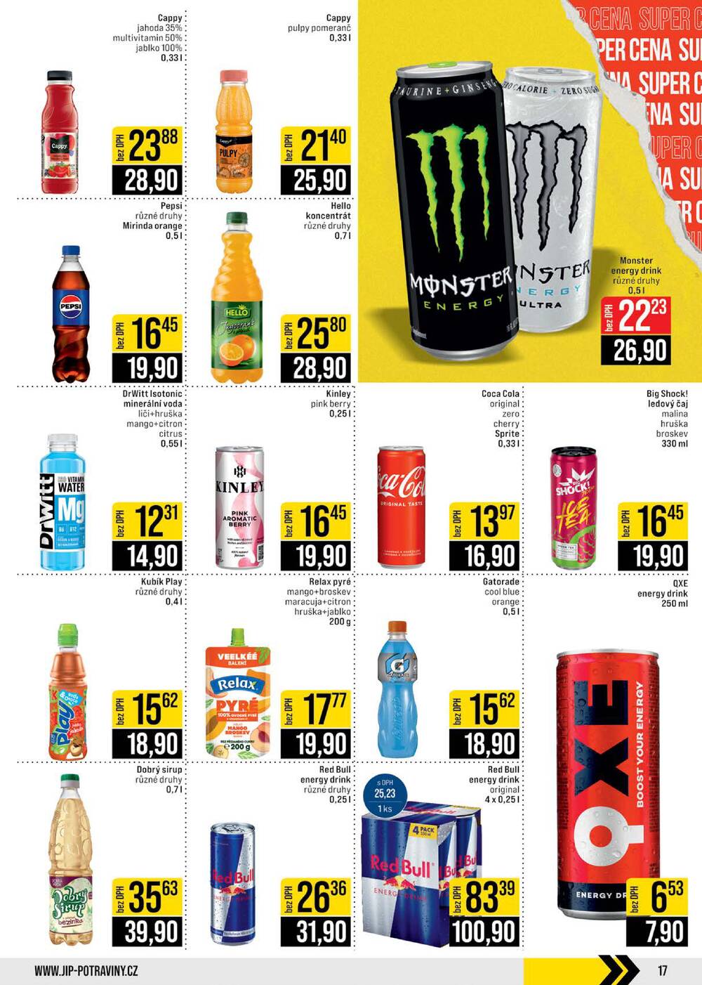 JIP Cash & Carry Brno, Praha, Ostrava, Jilemnice, Pardubice, Ostrava, Karlovy Vary, Olomouc a Zlín od 11.3. do 17.3.2026