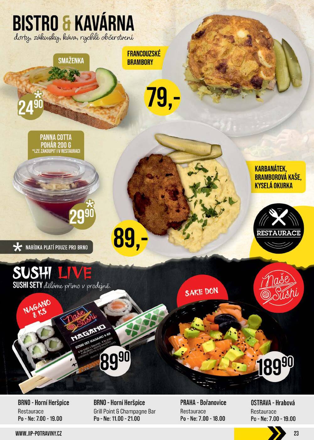 JIP Cash & Carry České Budějovice, Most, Náchod, Polička, Sušice a Svoboda nad Úpou od 11.3. do 17.3.2026