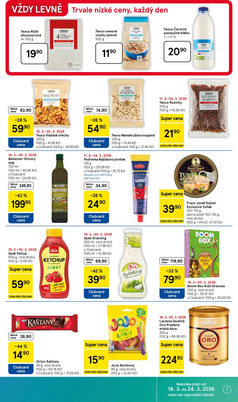 Tesco malé hypermarkety od 18.3. do 24.3.2026