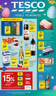 Leták Tesco malé hypermarkety od 18.3. do 24.3.2026