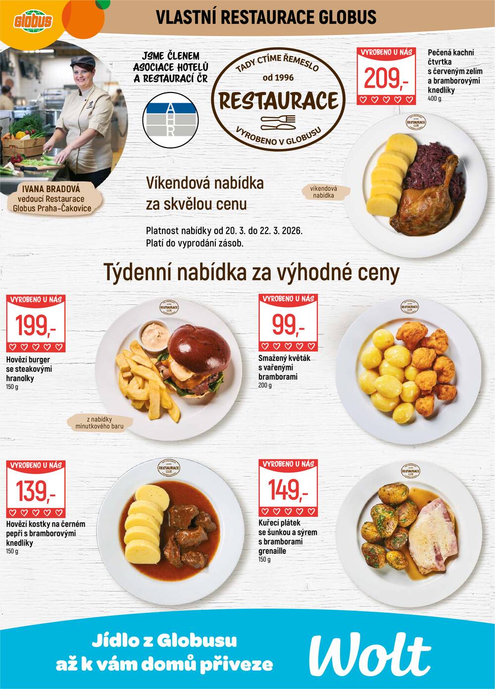 Akční leták Globus 18.3. - 24.3.2026 - Globus Praha - Čakovice