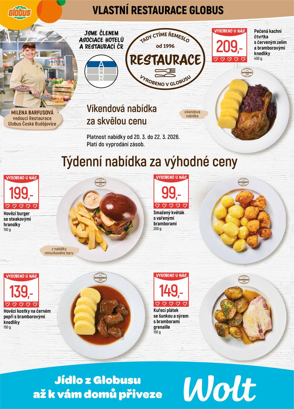 Akční leták Globus 18.3. - 24.3.2026 - Globus České Budějovice