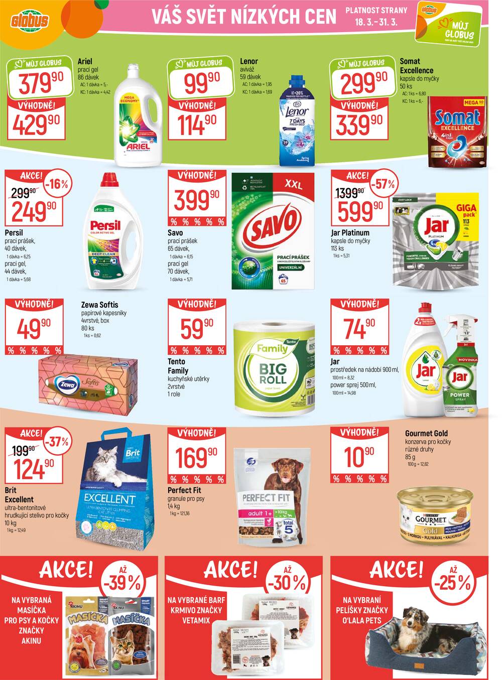 Akční leták Globus 18.3. - 24.3.2026 - Globus České Budějovice