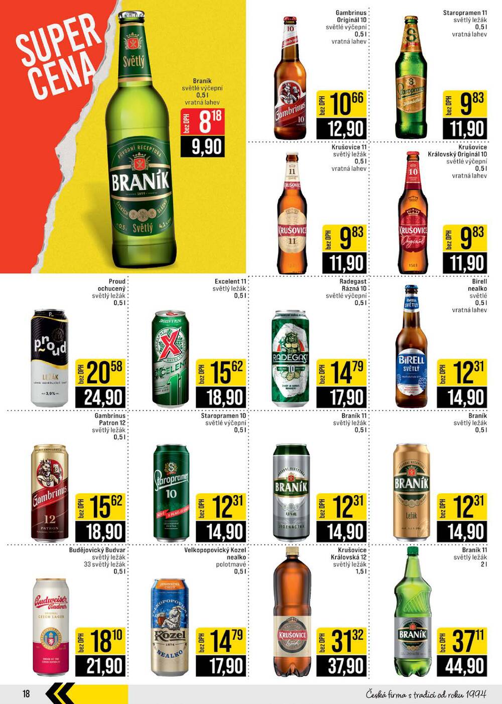 JIP Cash & Carry Brno, Praha, Ostrava, Jilemnice, Pardubice, Ostrava, Karlovy Vary, Olomouc a Zlín od 18.3. do 24.3.2026